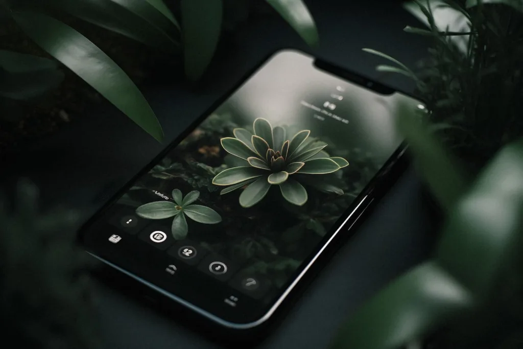 telefono-imagen-planta-pantalla pantalla-que-dice-palabra Tarjetas digitales de negocio su impacto en las ventas online